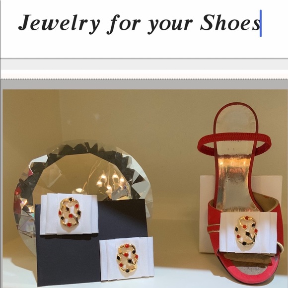 Shoe Jewelry Clips - Gold, Red, Black. WBG4 - Picture 1 of 3